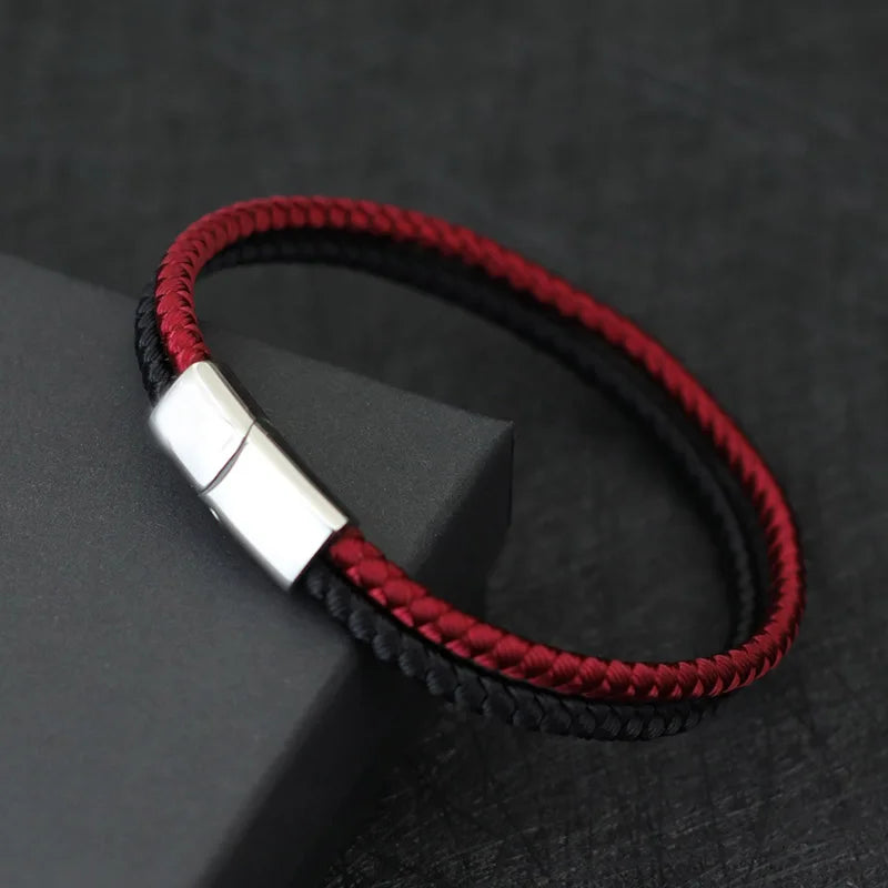 Pulseira Vibe – Corda Premium e Aço Inoxidável