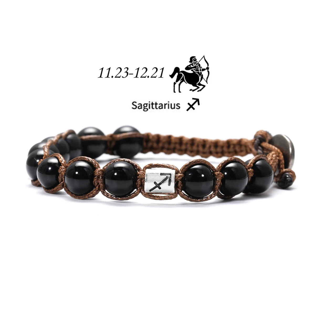 Pulseira Signus - Pedra Obsidiana Negra (Ajustável)