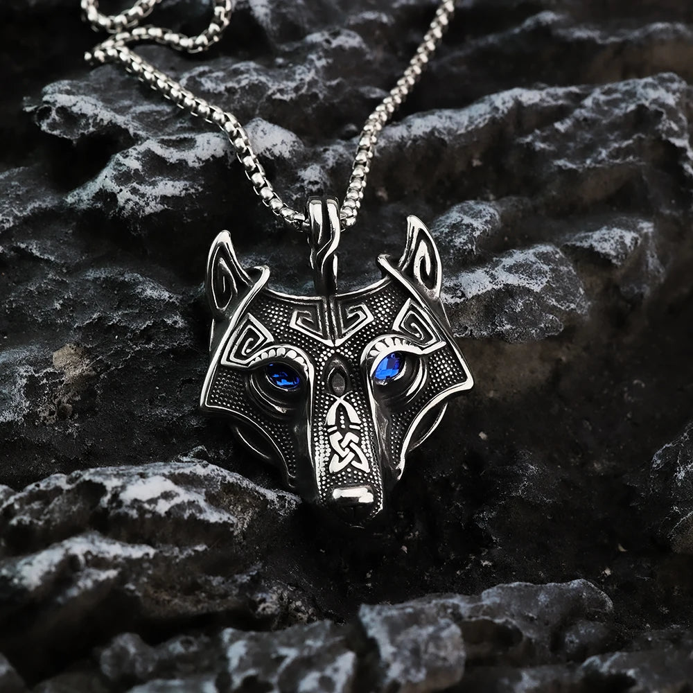 Colar Lobo de Odin - Aço Inoxidável
