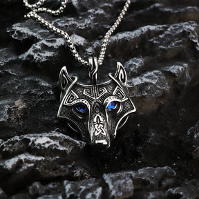 Colar Lobo de Odin - Aço Inoxidável