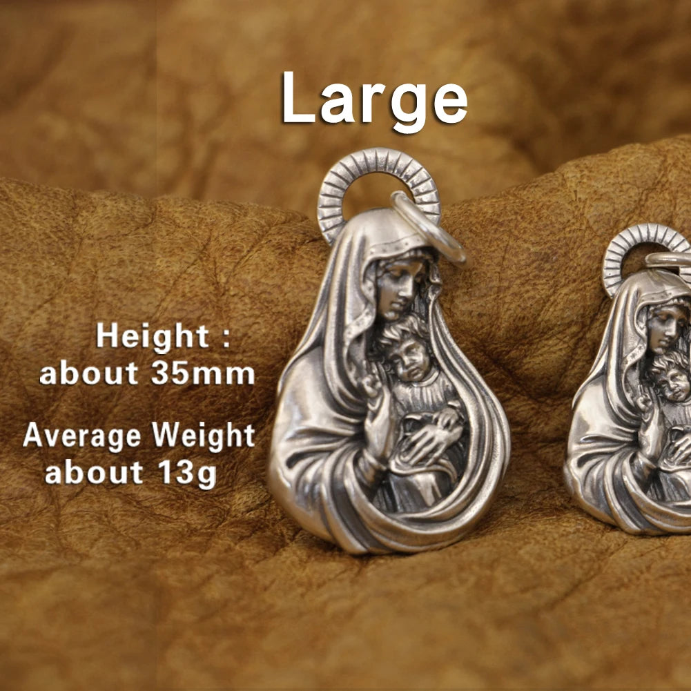 PINGENTE MÃE DE JESUS - PRATA 925