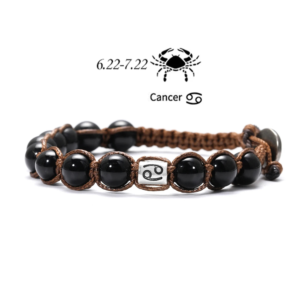Pulseira Signus - Pedra Obsidiana Negra (Ajustável)
