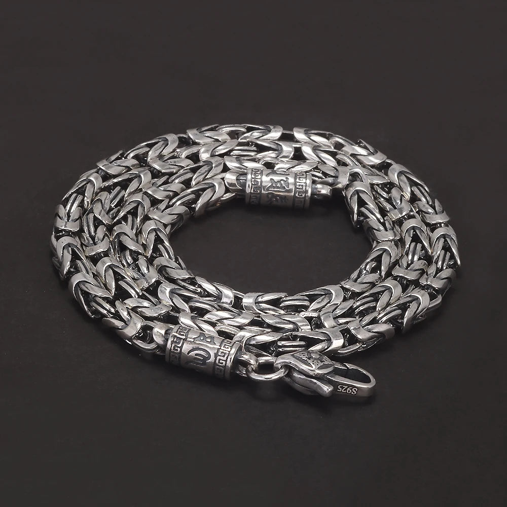 Corrente de Bali Mantra do Dragão – Prata 925 (4mm)