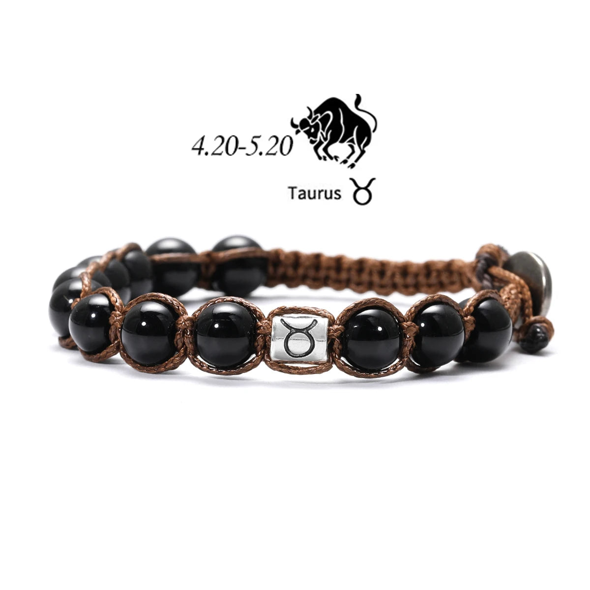 Pulseira Signus - Pedra Obsidiana Negra (Ajustável)