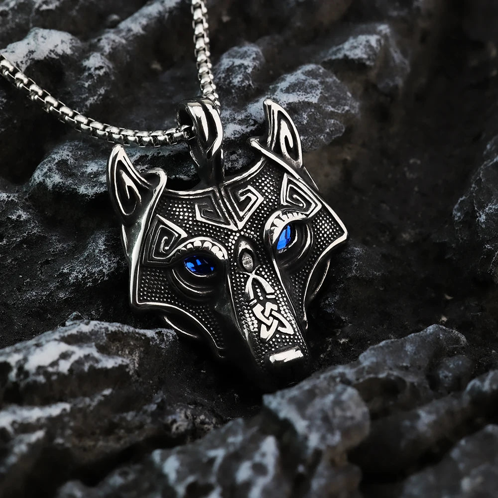 Colar Lobo de Odin - Aço Inoxidável