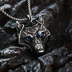 Colar Lobo de Odin - Aço Inoxidável