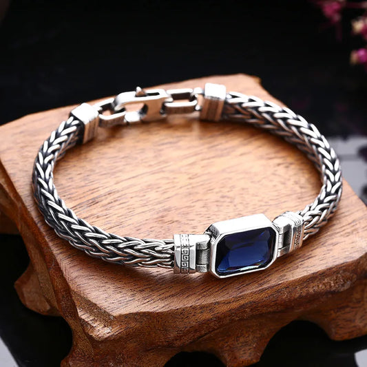 Pulseira Blue Stone - Prata 925
