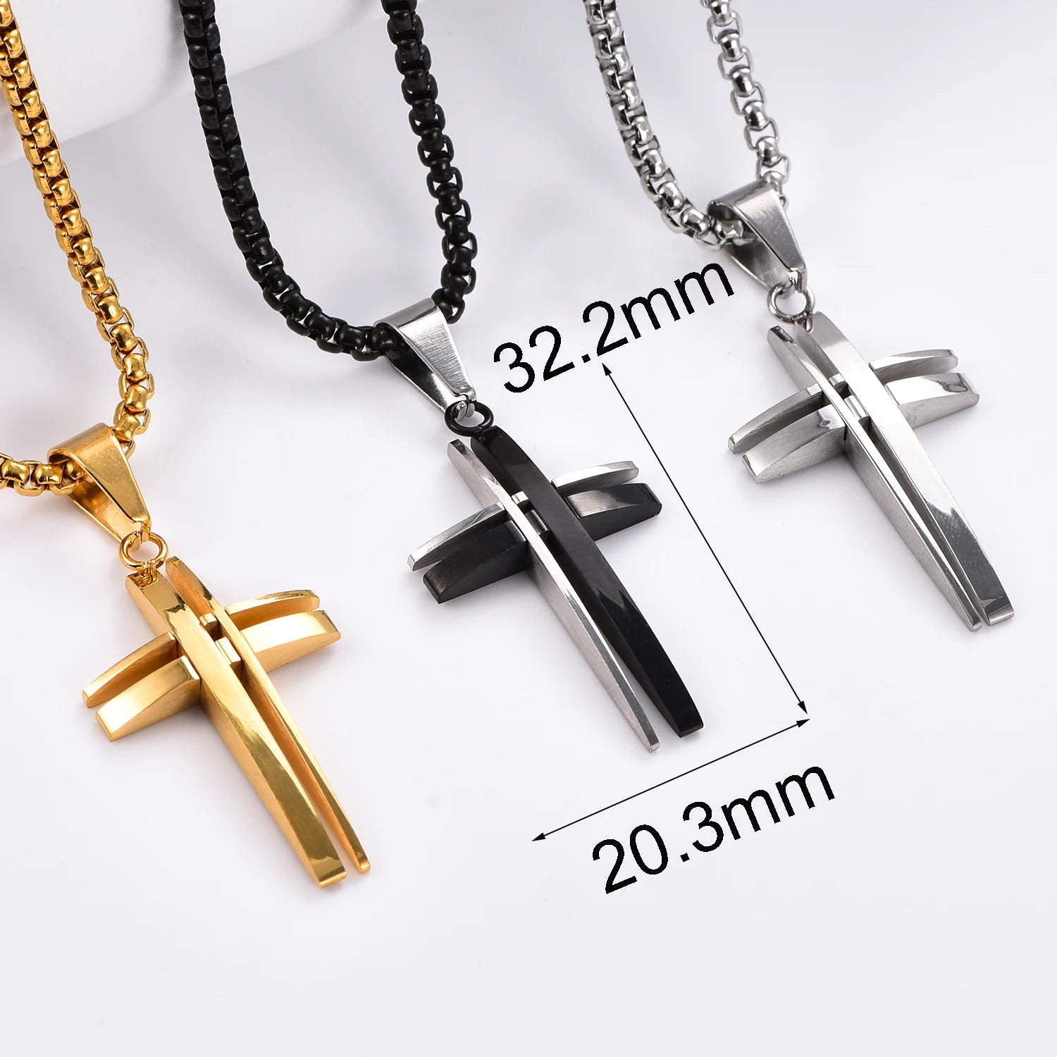 Colar Cruz - Aço Inoxidável