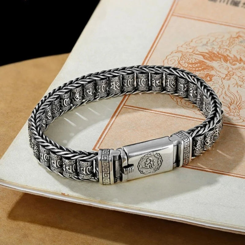 Pulseira Mantra Budista - Prata 925