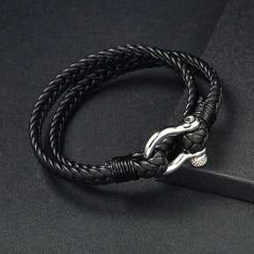Pulseira Onyx – Aço Inoxidável e Couro Premium