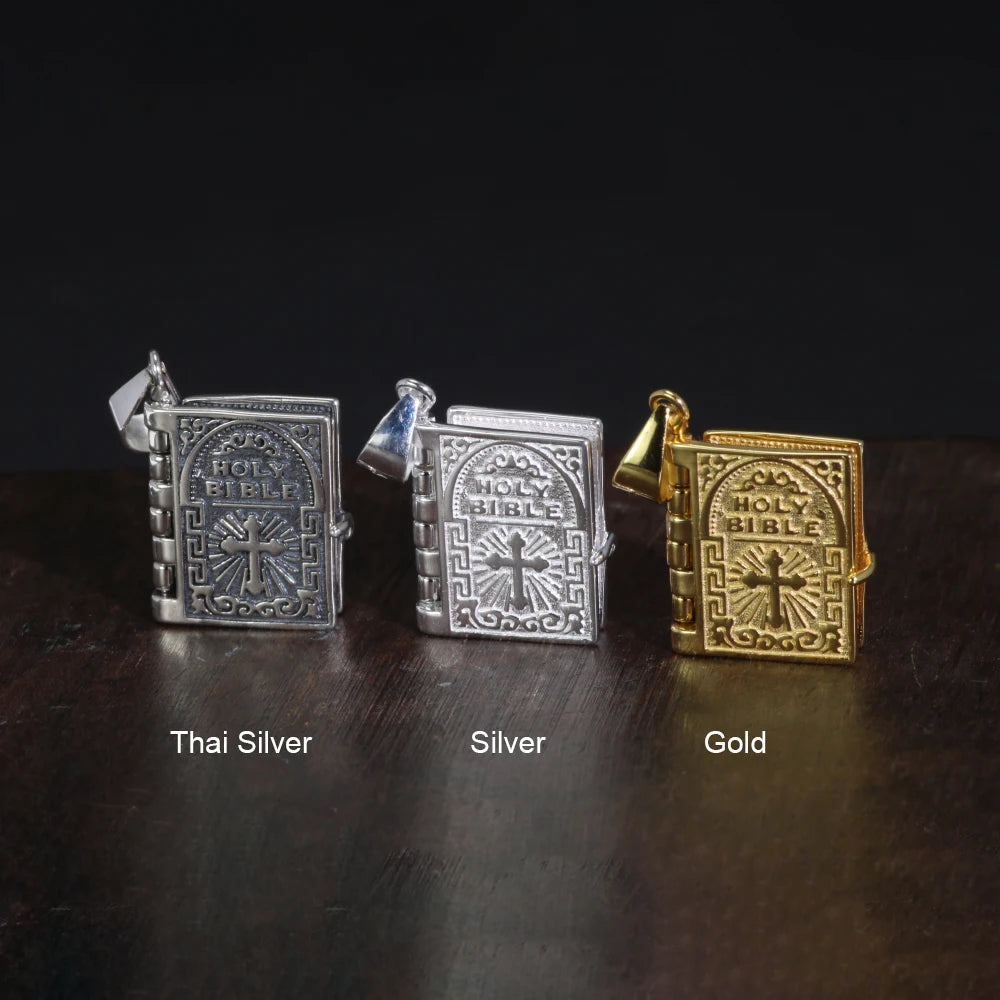 Pingente Holy Bible (Bíblia Sagrada) - Prata 925