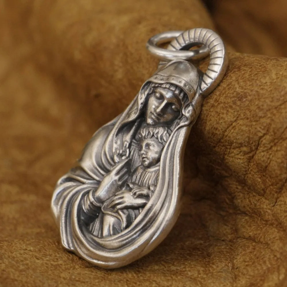 PINGENTE MÃE DE JESUS - PRATA 925