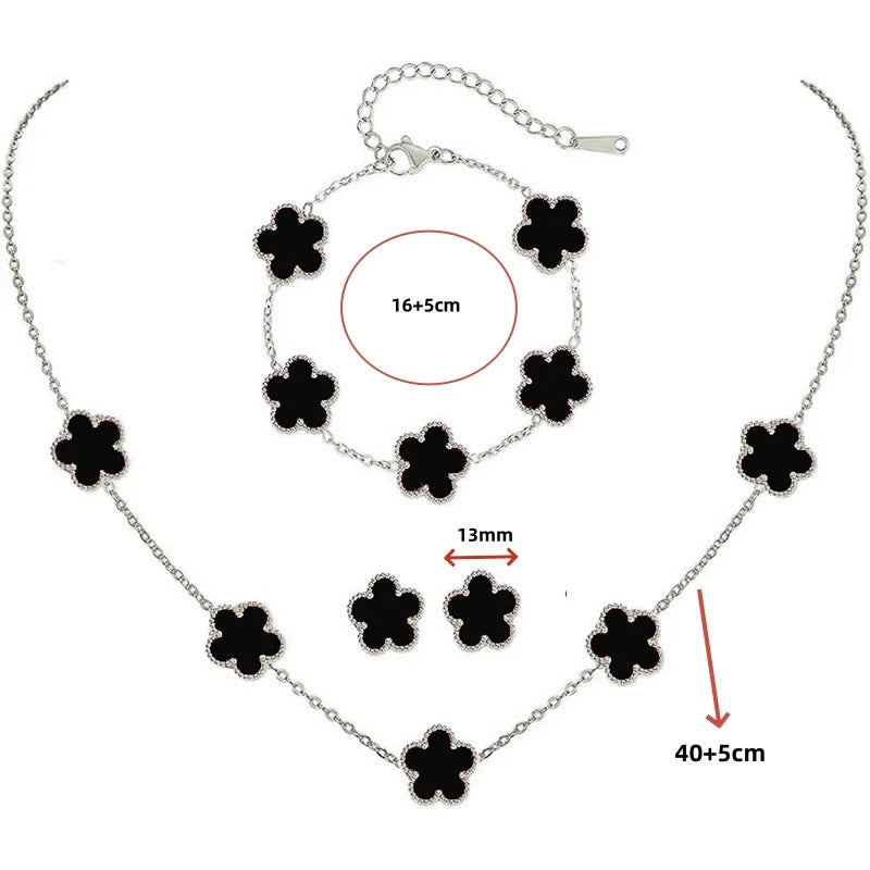 Kit Trevo da Sorte Virgínia: Compre 1 Leve 3! Colar + Pulseira + Brincos