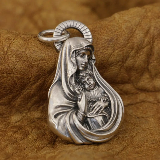 PINGENTE MÃE DE JESUS - PRATA 925