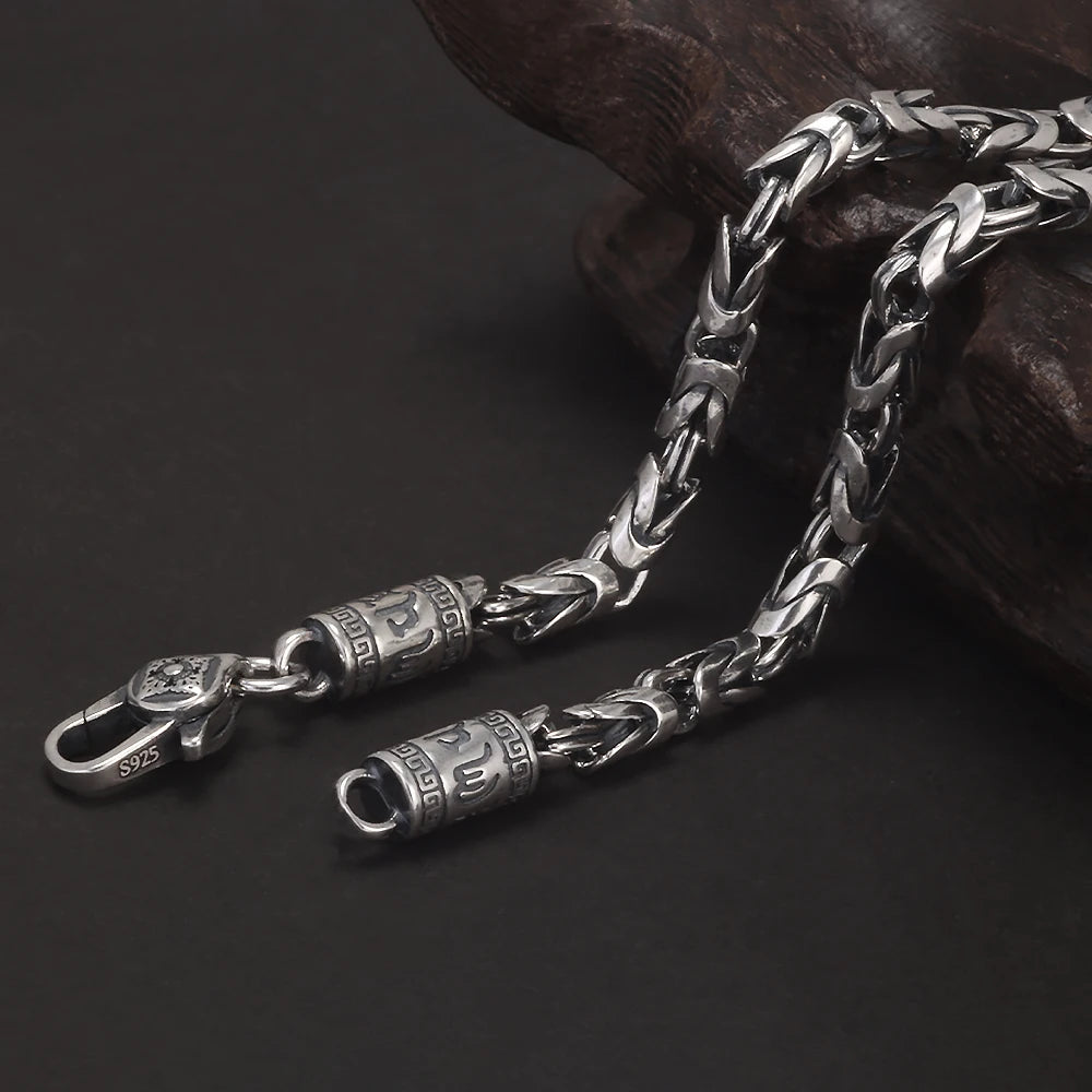 Corrente de Bali Mantra do Dragão – Prata 925 (4mm)