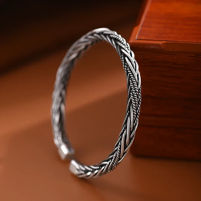 Bracelete Dário - Prata 925 6mm (ajustável)