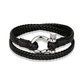 Pulseira Onyx – Aço Inoxidável e Couro Premium