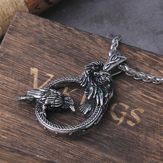 Colar Corvos de Odin – Huginn e Muninn