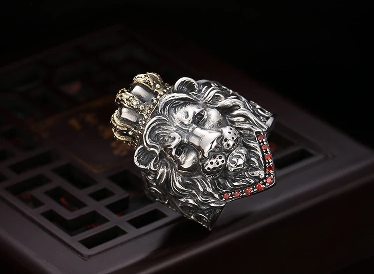 Anel Lion King - Prata 925 (Ajustável)