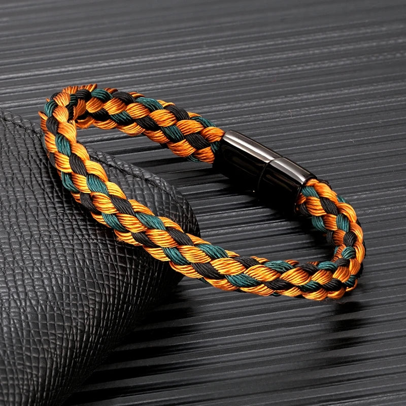 Pulseira Vértice – Corda Náutica e Aço Inoxidável