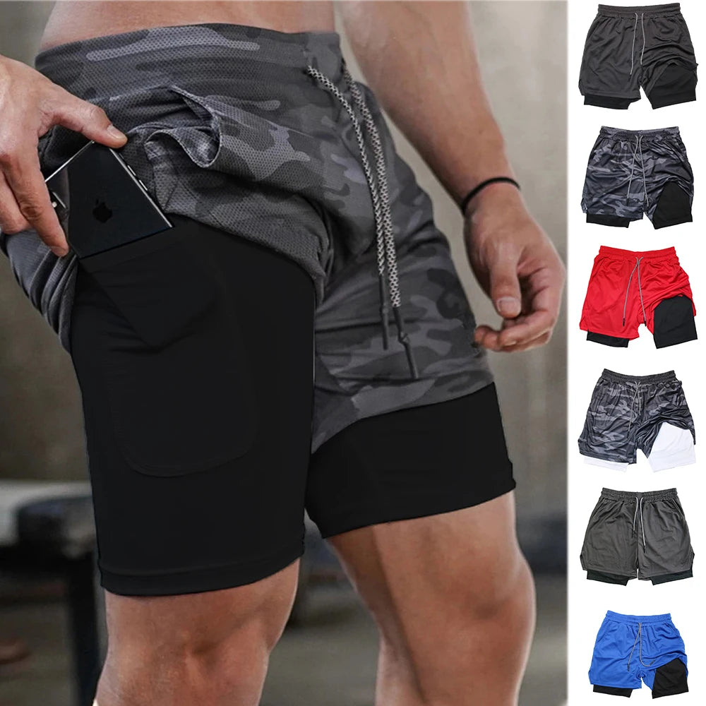 MaxComfort® - Shorts Fitness 2 em 1 Multi-Bolsos
