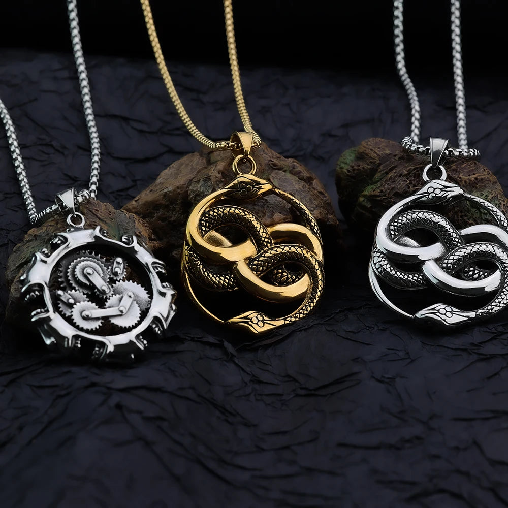 Colar Iron Serpent - Aço Inoxidável