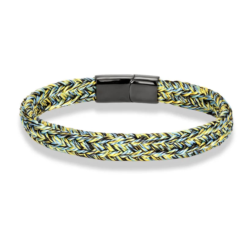 Pulseira Vértice – Corda Náutica e Aço Inoxidável