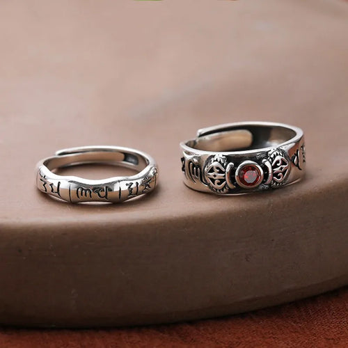 Anel Budista - Prata 925 (Ajustável)