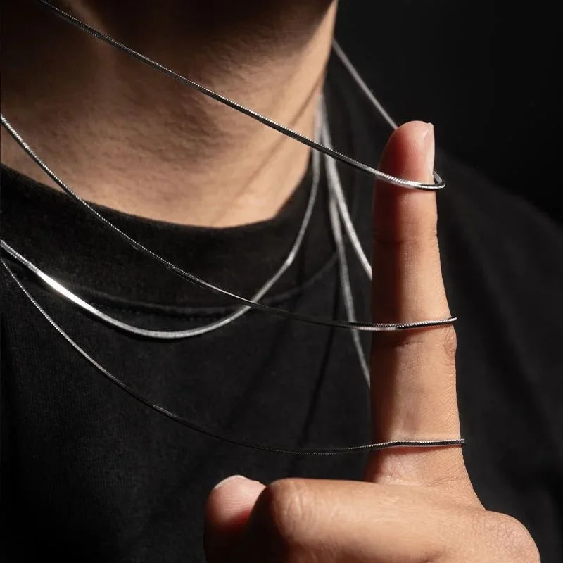 Corrente Minimalista Snake - Prata 925 (2mm)