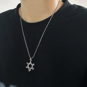 Colar Estrela de Davi - Prata 925