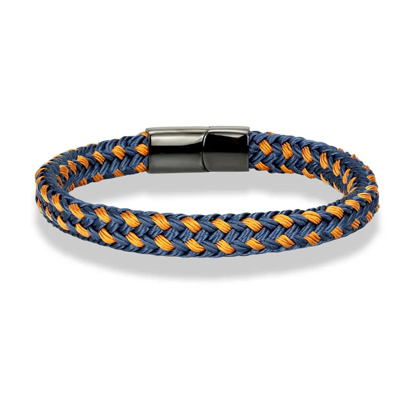 Pulseira Vértice – Corda Náutica e Aço Inoxidável