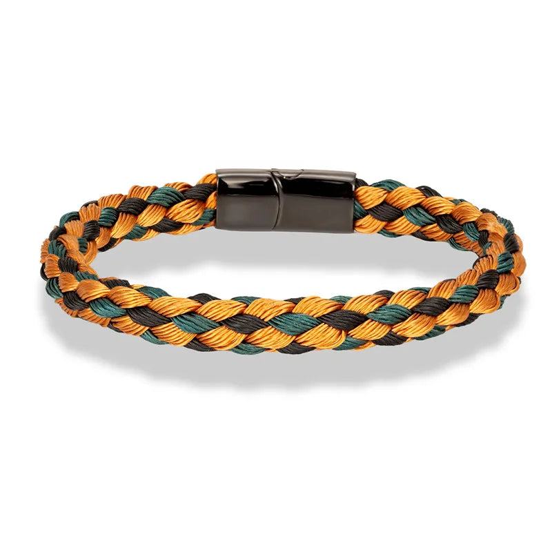 Pulseira Vértice – Corda Náutica e Aço Inoxidável