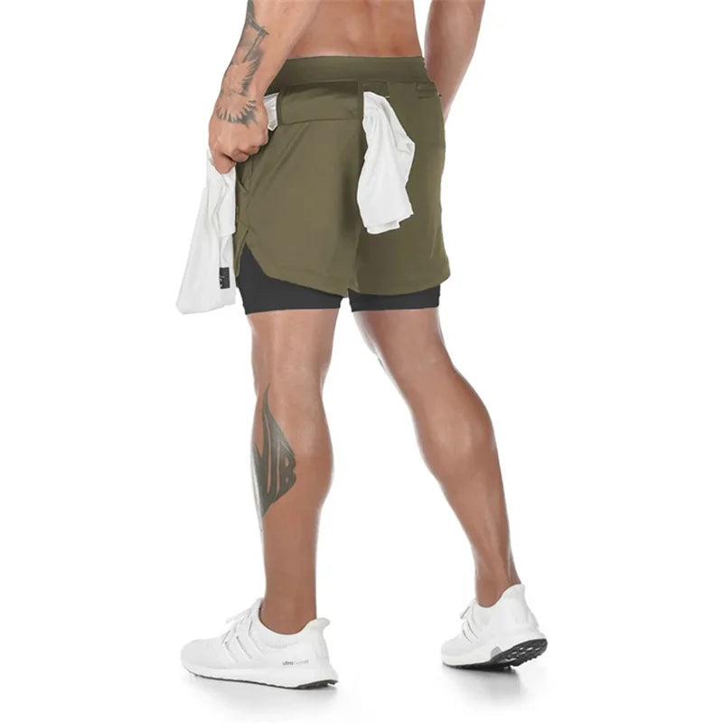 MaxComfort® - Shorts Fitness 2 em 1 Multi-Bolsos