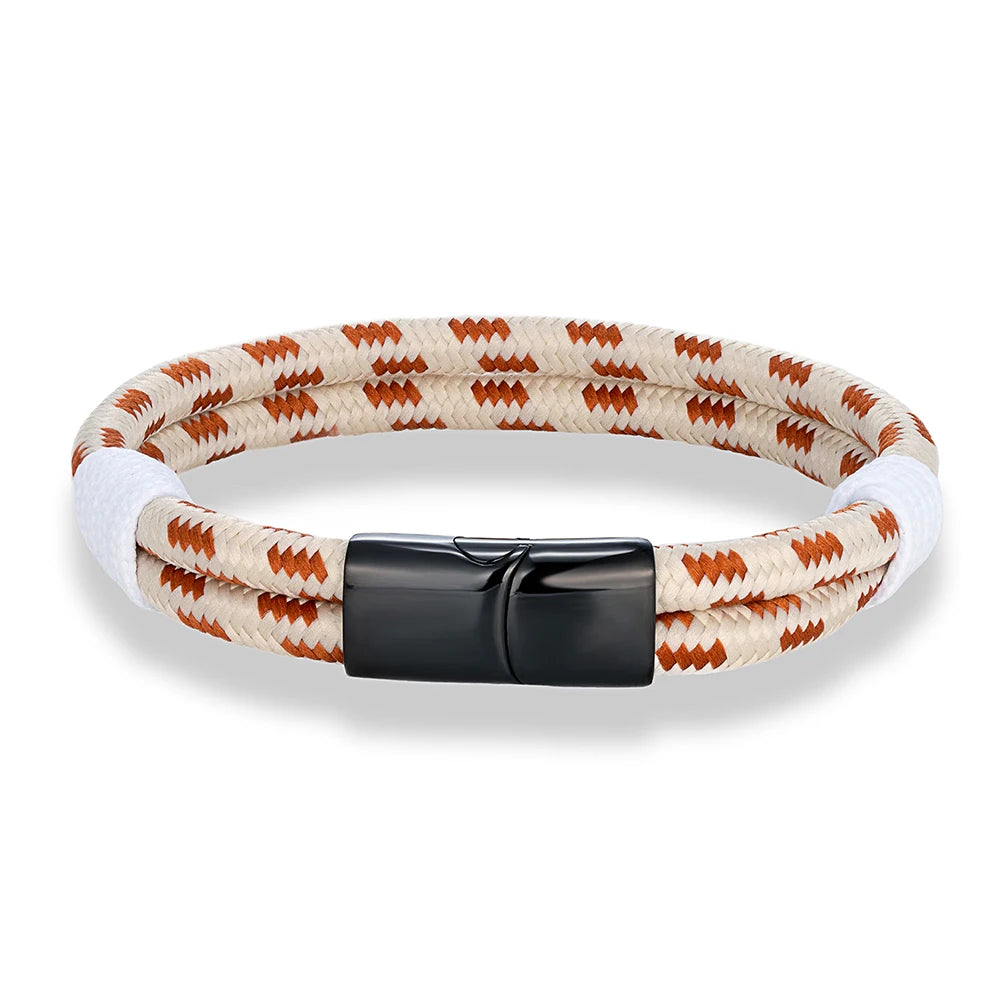 Pulseira Nauticus – Dupla Corda Náutica e Aço Inoxidável