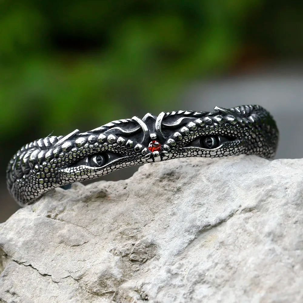 Bracelete Dragão de Valhalla - Aço Inoxidável