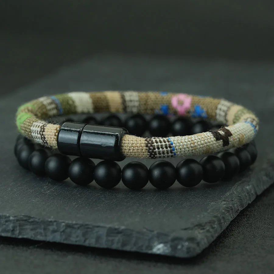 Pulseiras Nomad – Tecido e Pedra