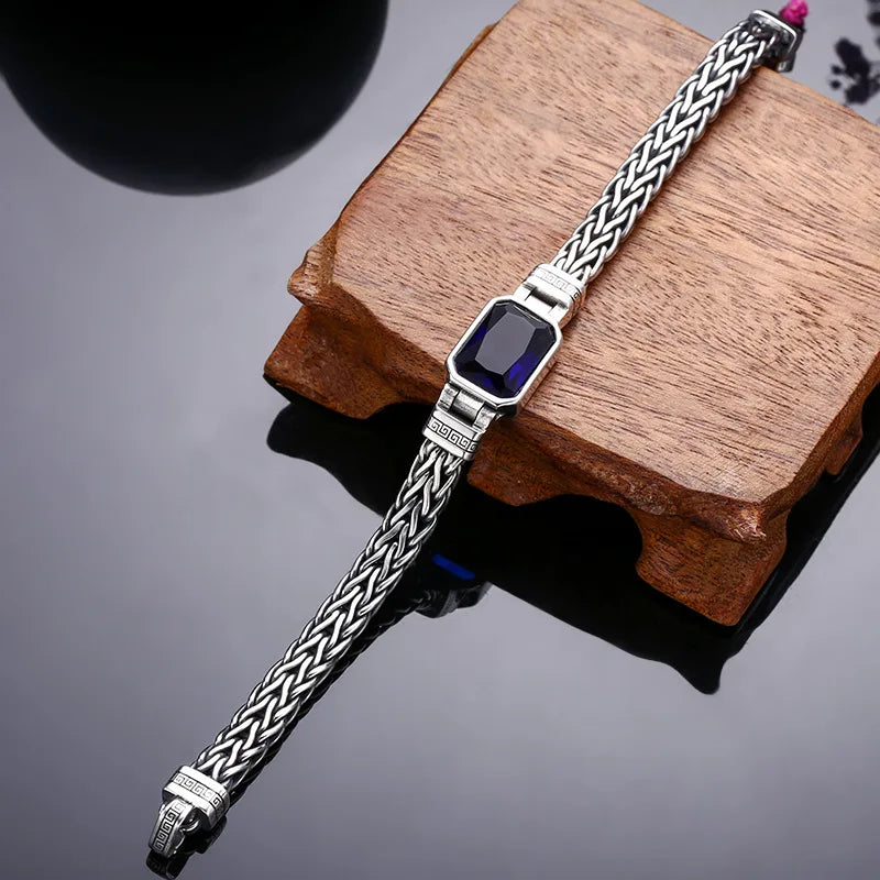 Pulseira Blue Stone - Prata 925