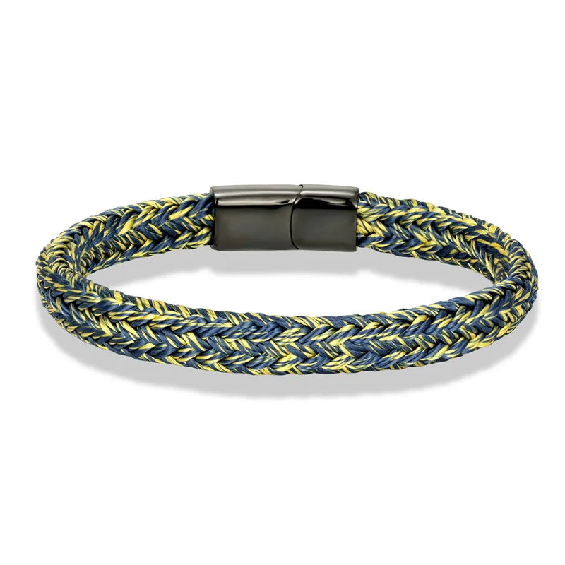 Pulseira Vértice – Corda Náutica e Aço Inoxidável