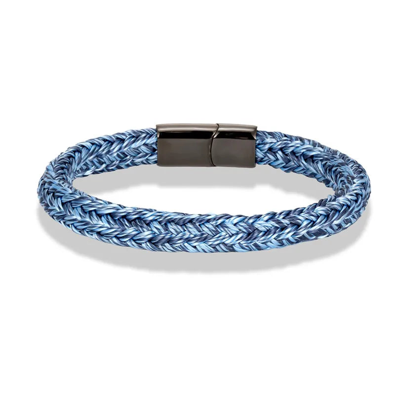 Pulseira Vértice – Corda Náutica e Aço Inoxidável