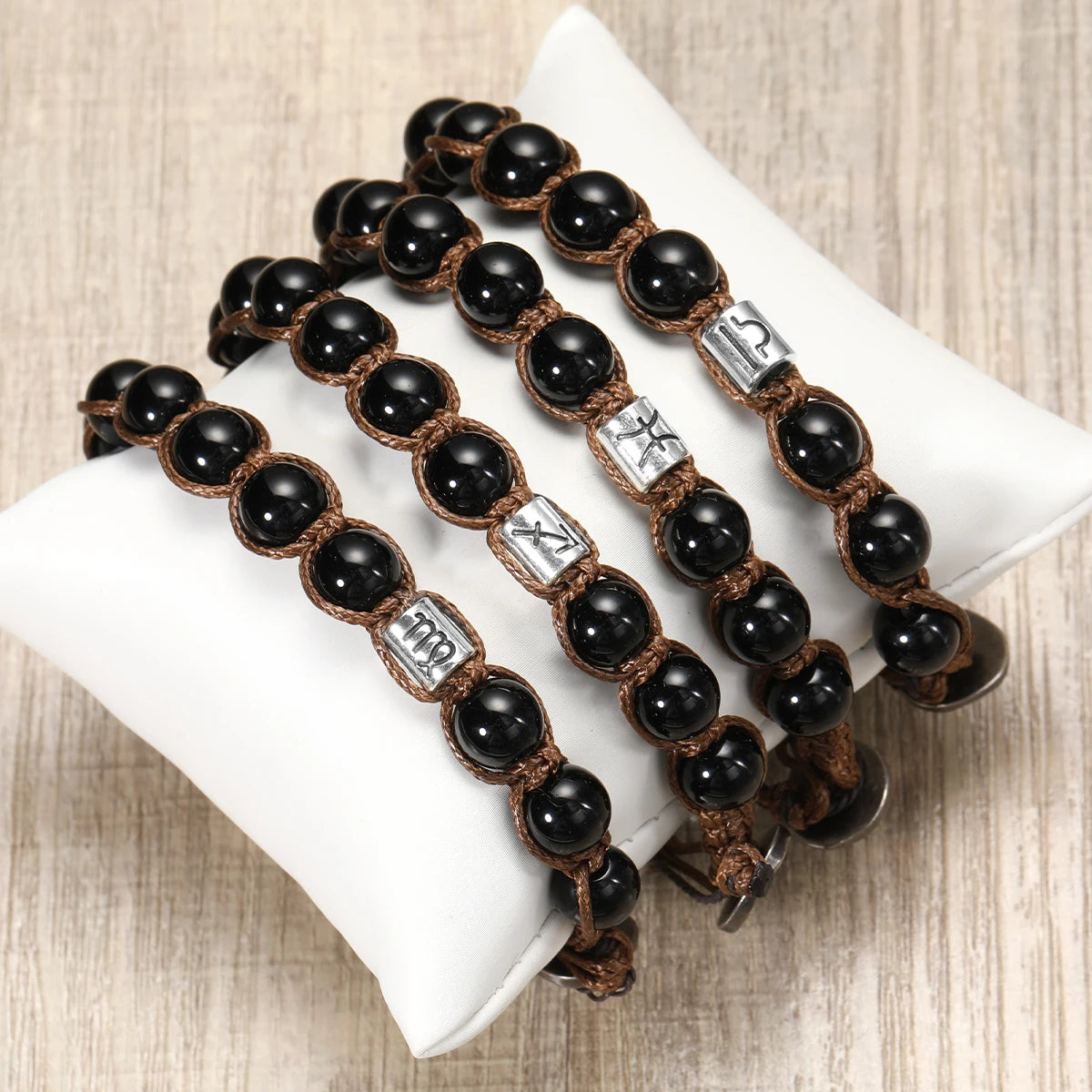 Pulseira Signus - Pedra Obsidiana Negra (Ajustável)