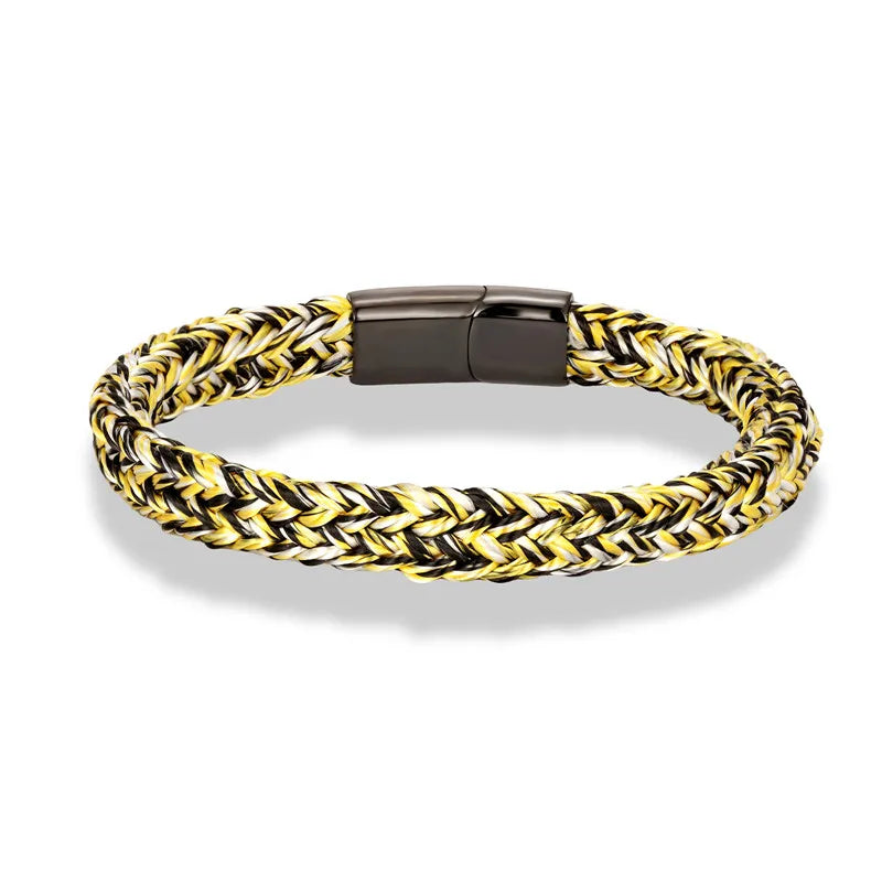 Pulseira Vértice – Corda Náutica e Aço Inoxidável