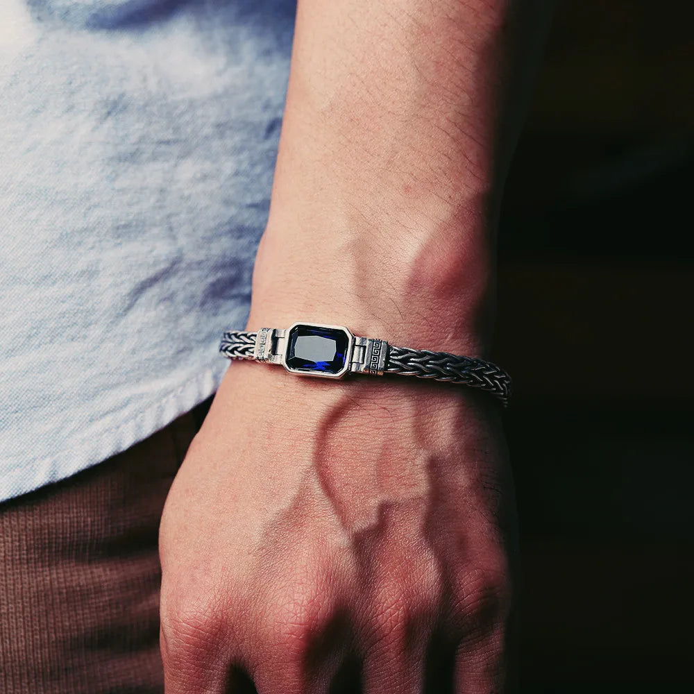 Pulseira Blue Stone - Prata 925