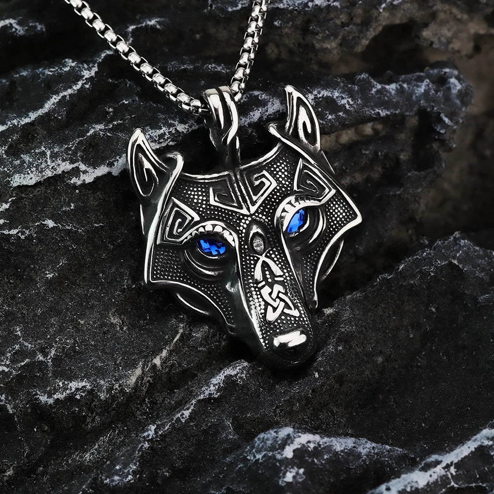 Colar Lobo de Odin - Aço Inoxidável