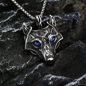 Colar Lobo de Odin - Aço Inoxidável
