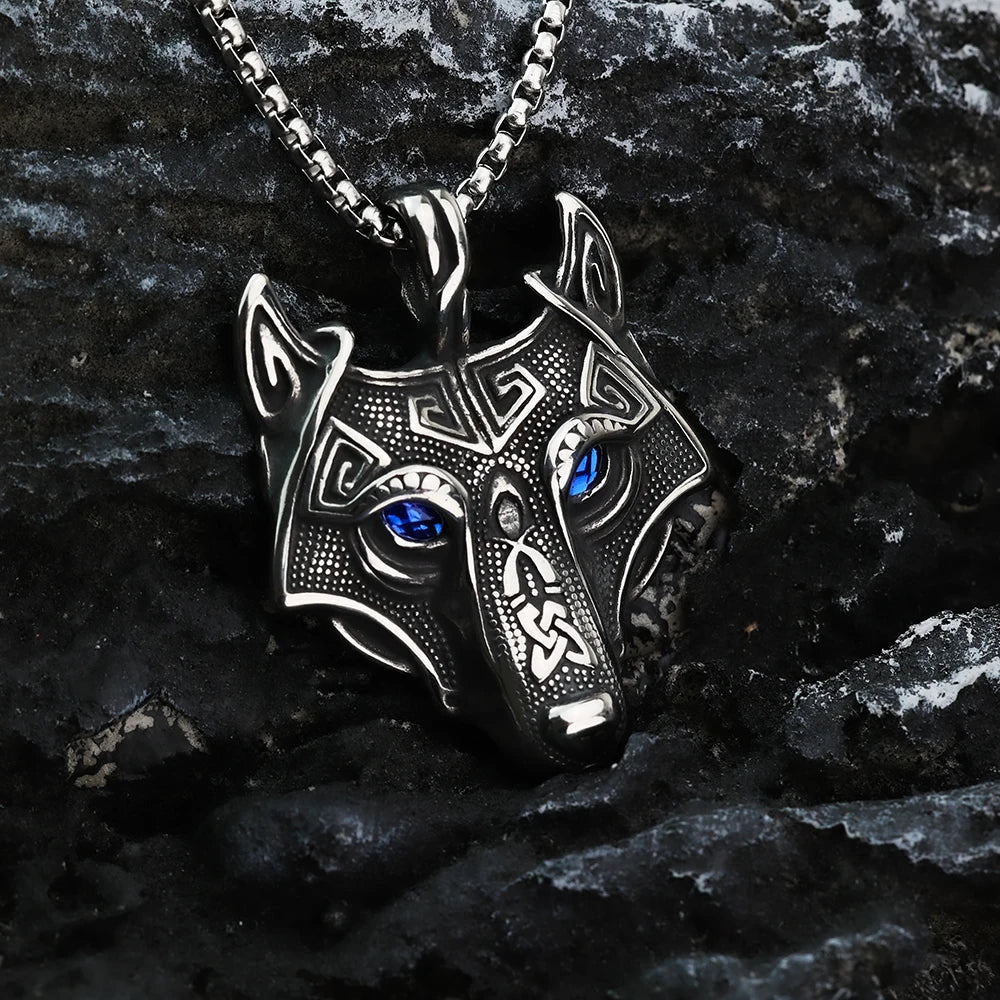 Colar Lobo de Odin - Aço Inoxidável