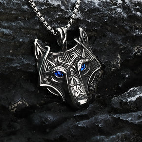 Colar Lobo de Odin - Aço Inoxidável
