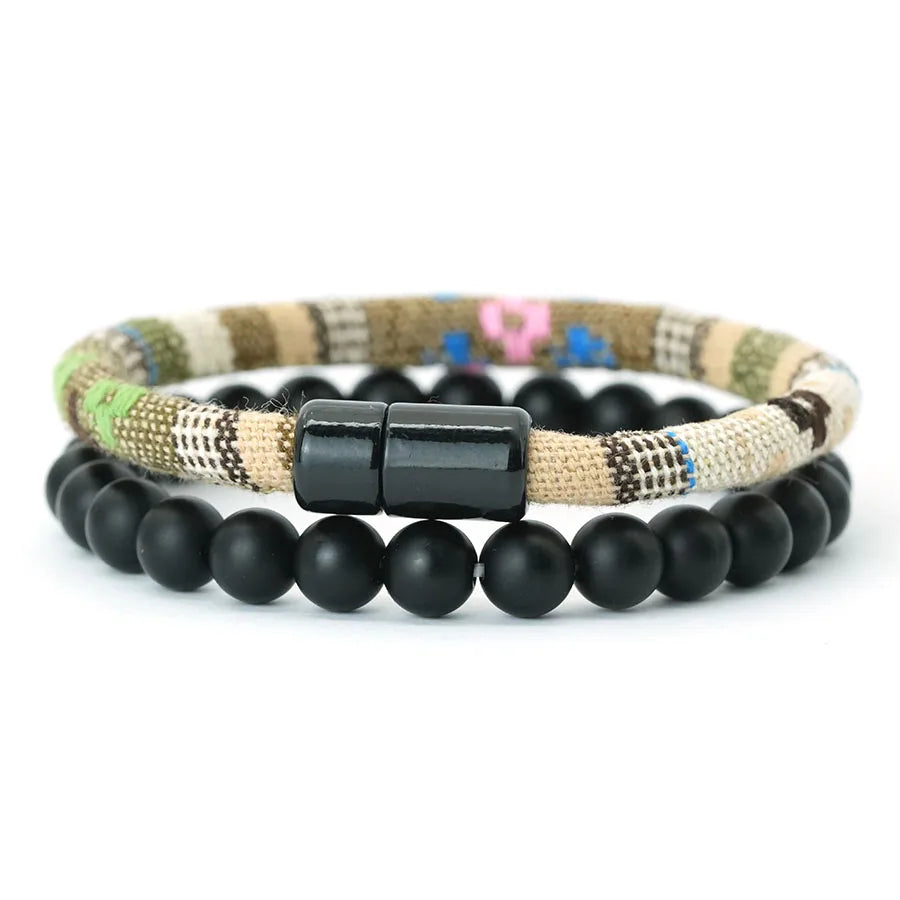 Pulseiras Nomad – Tecido e Pedra