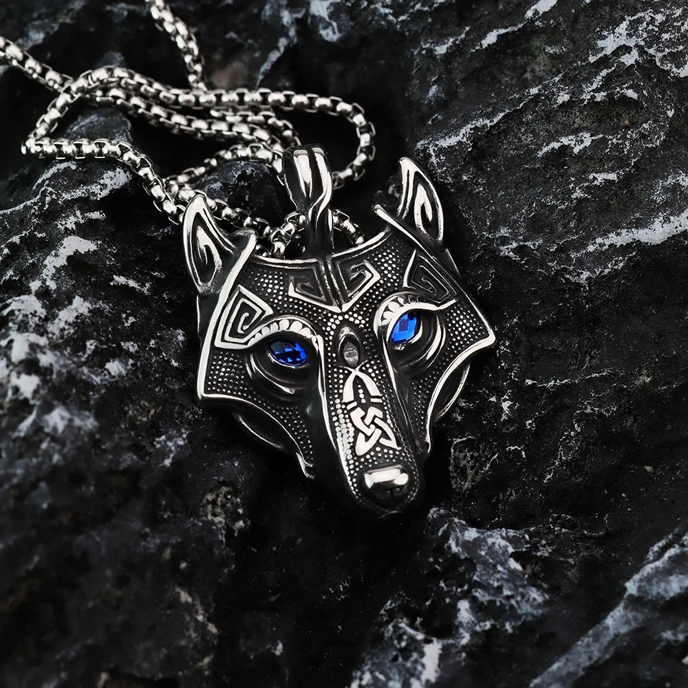 Colar Lobo de Odin - Aço Inoxidável