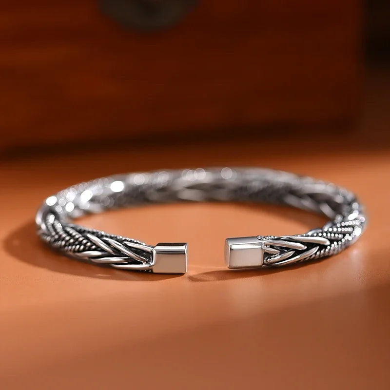 Bracelete Dário - Prata 925 6mm (ajustável)
