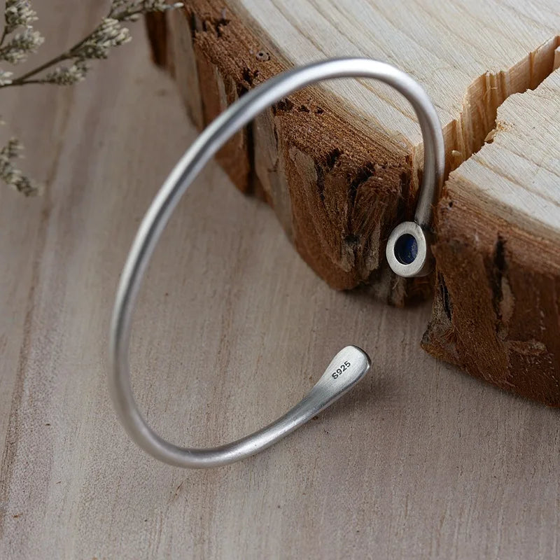 Bracelete Proteção Budista – Pedra & Prata 925 (Ajustável)